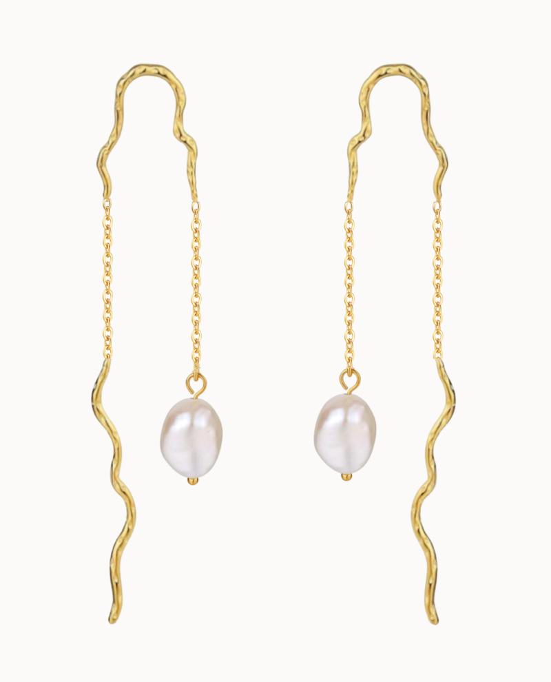 Raja Earrings Forgyldt - Nava Copenhagen Øreringe  - 05715461004423