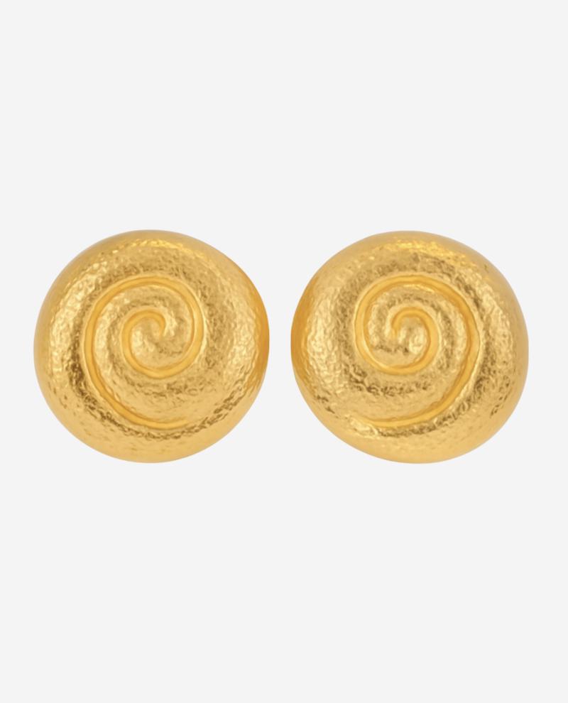 Swirl Earrings Forgyldt - Khaai Studio Øreringe
