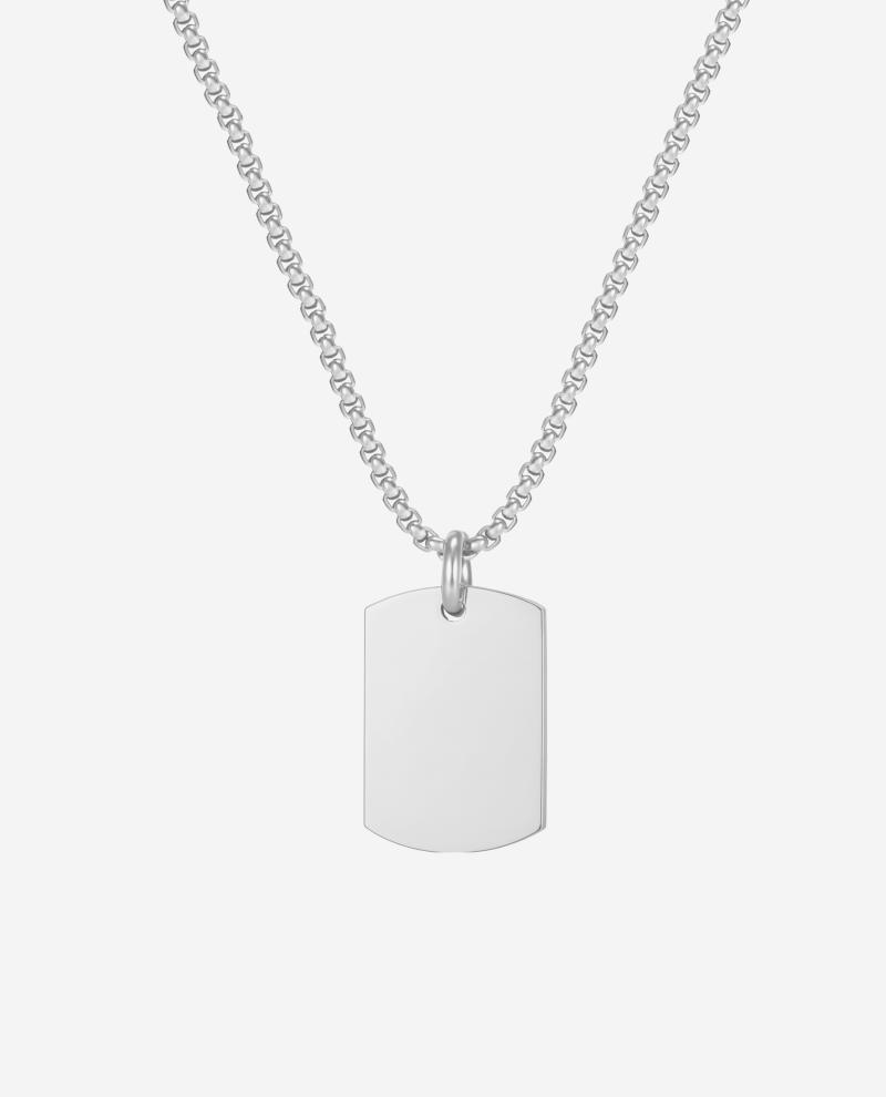 Tag Necklace Sølvfarvet - Khaai Studio Halskæder