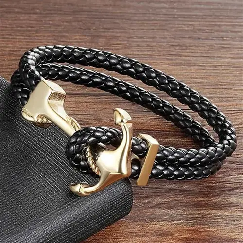 Anker Lux Herrearmbånd Forgyldt - Armbånd