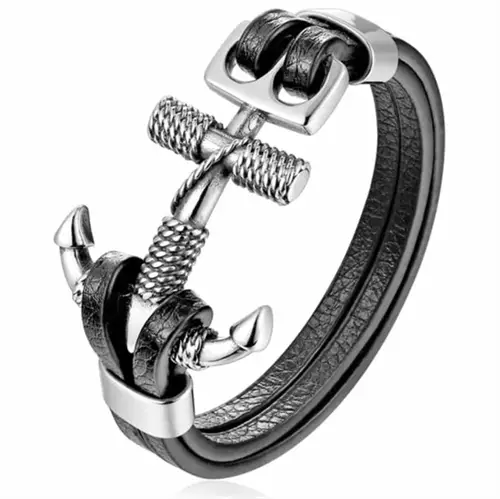 High Armbånd Design Rustfri Stål Læder - Armbånd