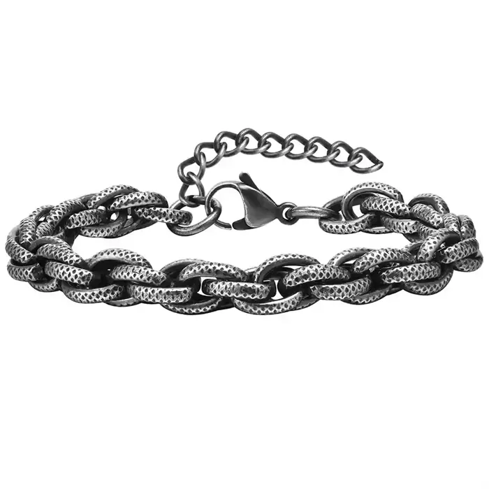 Snake Oxyderet Herrearmbånd Stål - Armbånd