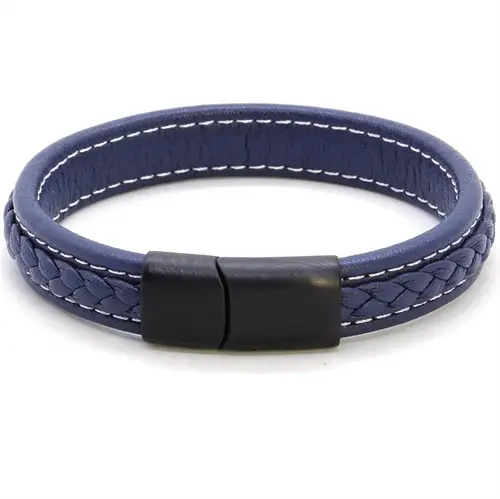 Major Blue Læderarmbånd - Armbånd