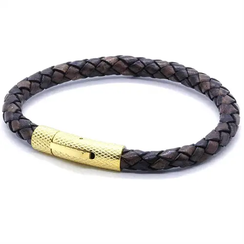 Elian Læderarmbånd Lux Brown - Armbånd