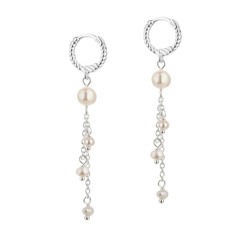 Christi Hoop Silver - Aqua Dulce Øreringe  - 5740013851132