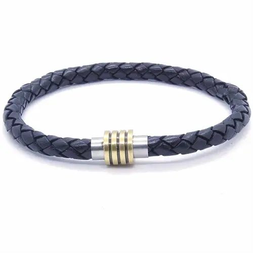 Golden Leakos Herrearmbånd Læder - Armbånd