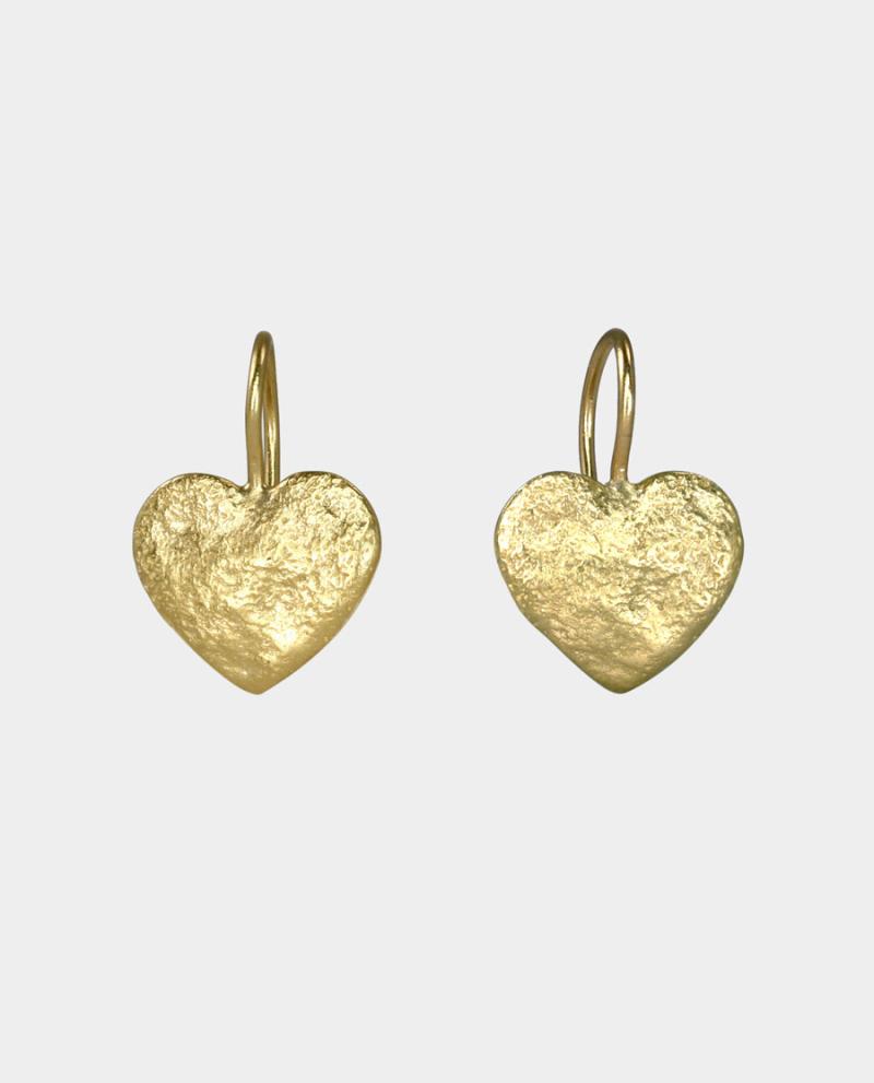 Aphrodite øreringe Med Patinerede Hjerter - Nina Rønde Øreringe