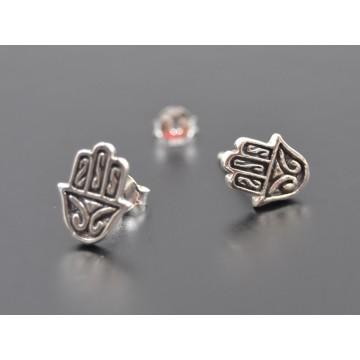 Ampquotfatimas Håndampquot Sølv øreringe Spirituelle Smykker Godkarmashop - Claro Øreringe