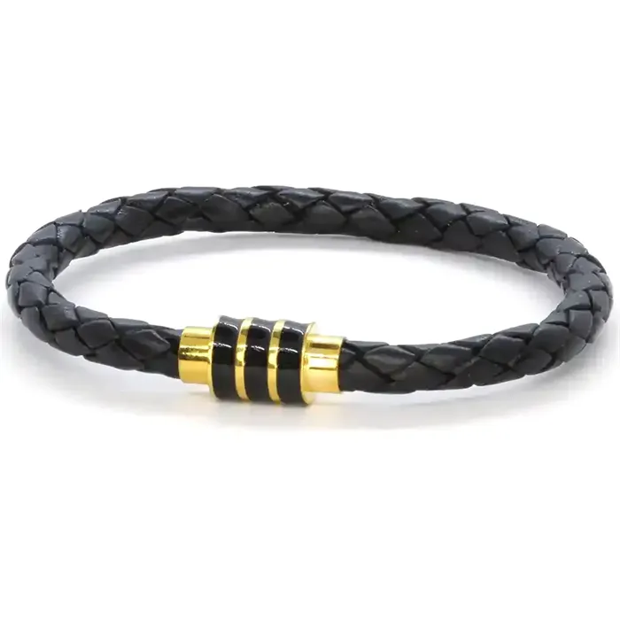 Sort Nezir Læderarmbånd - Armbånd