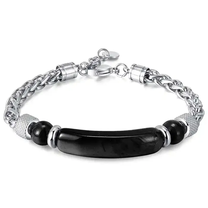 Sort Nino Herrearmbånd - Armbånd