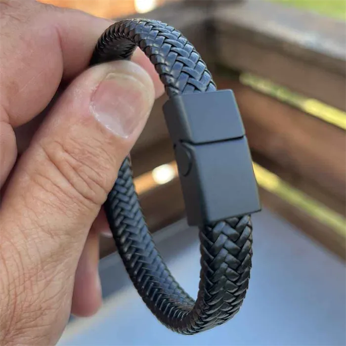 Sort Fiber Armbånd Bial 20cm - Armbånd