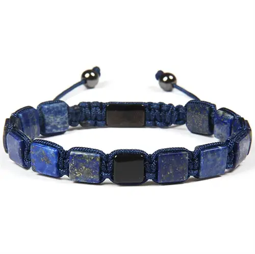 Lapis Blue Lux Armbånd Macrame Armbånd - Armbånd