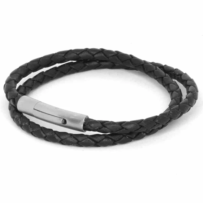 Baya Læderflet Armbånd 4mm - Armbånd
