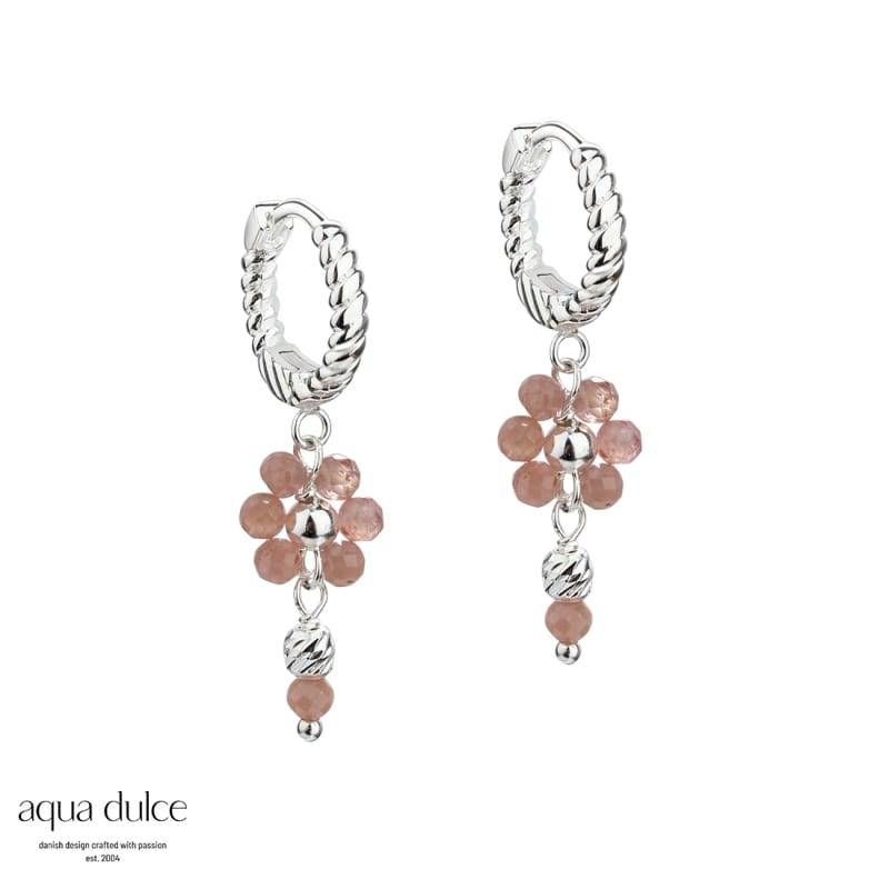 Daisy Rose Hoop Silver - Aqua Dulce Øreringe  - 5740013850043