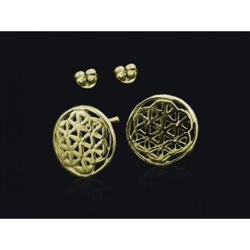 Livets Blomst øreringe Guld Spirituelle Smykker Godkarmashop - Godkarmashop Øreringe