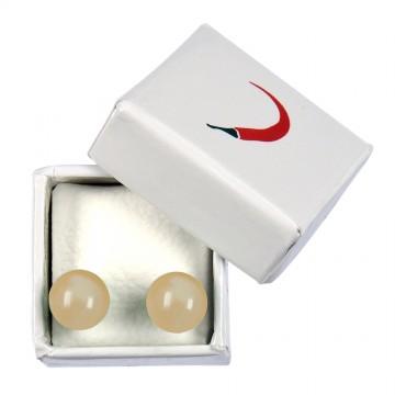 Månesten ørering 8mm Godkarmashop - Øreringe