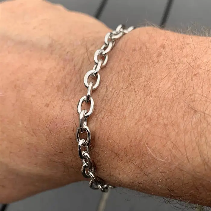 Armbånd Simpel ædelstål 6mm Chain - Armbånd