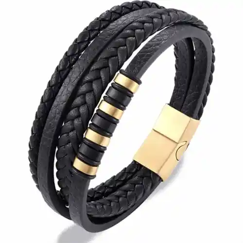 New Milano Goldpl Læderarmbånd - Armbånd