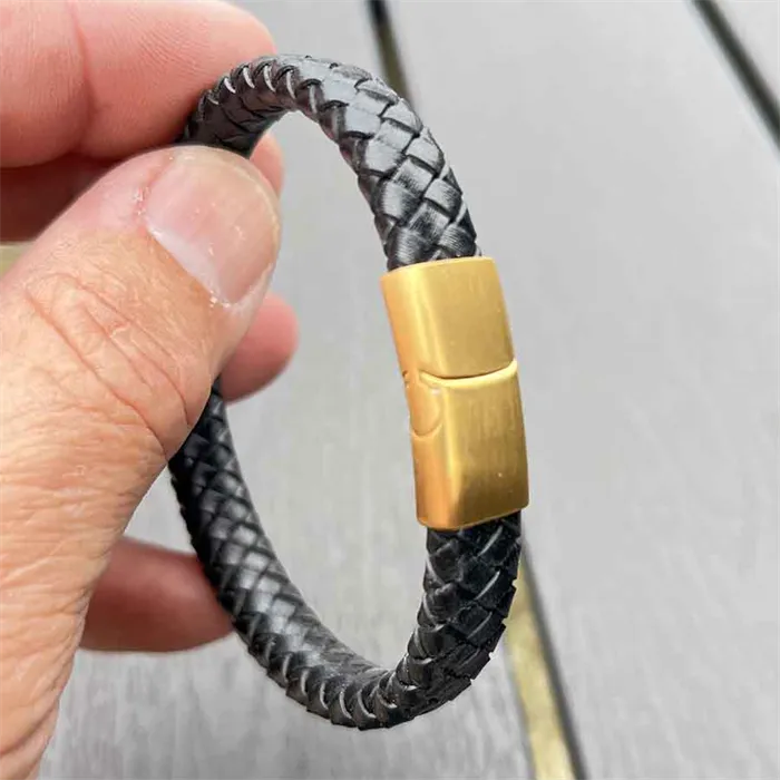 Mini Major Armbånd Fiberlæder Med Guldlås - Armbånd