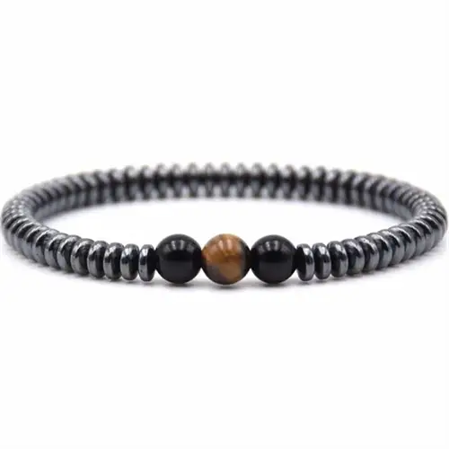New Elysis Perlearmbånd Hamatit Tigereye - Armbånd