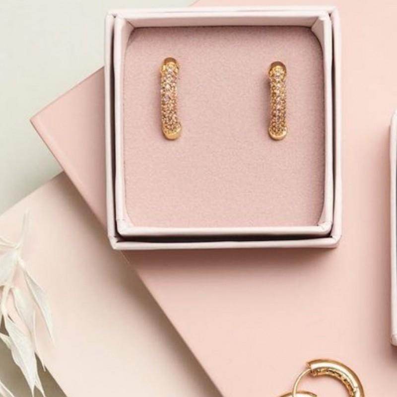 Pink Friihof Siig Guldbelagt Nadi - Friihof + Siig Øreringe