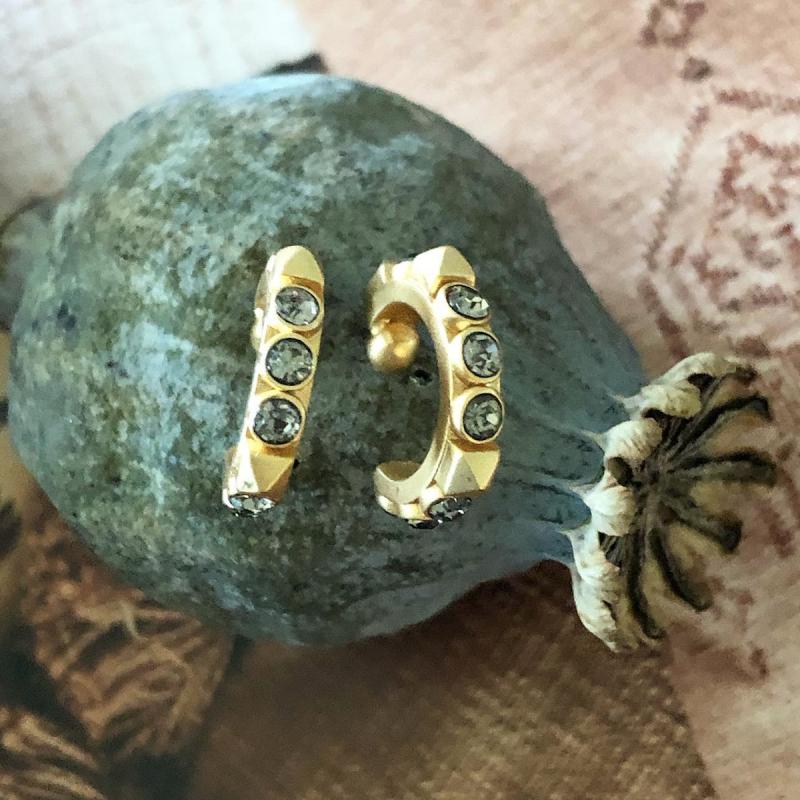 Fra Friihof Siig Gold Blå Sten Stella - Friihof + Siig Øreringe