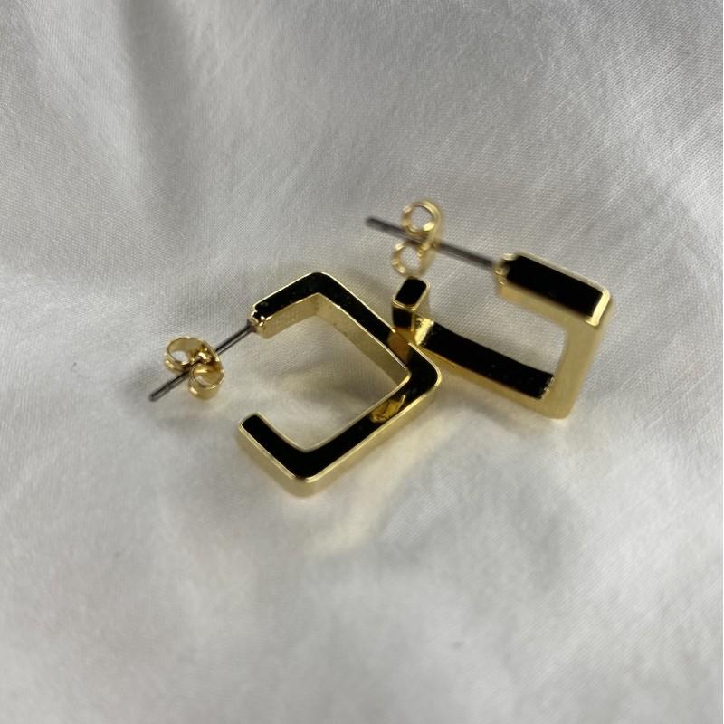 Fra Friihof Siig Gold Square - Friihof + Siig Øreringe