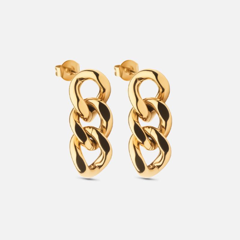 Panser 18k Guldbelagt - Josephine Nord Øreringe