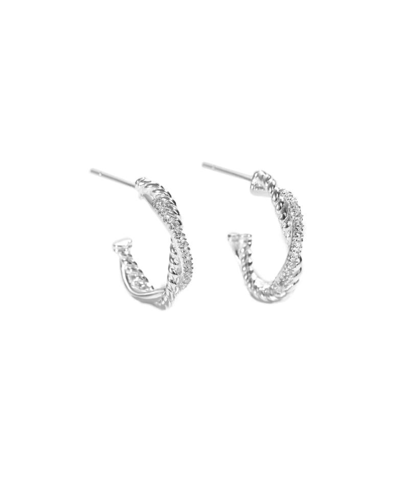 Twisted Darling Hoop Silver - Aqua Dulce Øreringe  - 5740013860257