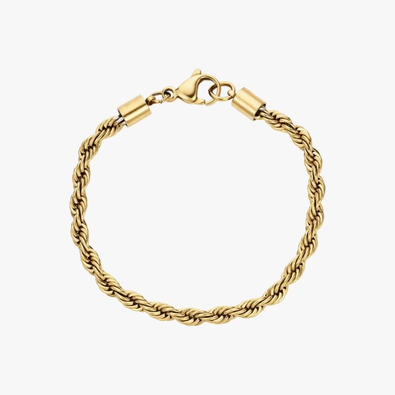 Rope Chain Armbånd 14k Guldbelagt 5cm Guld - Armbånd