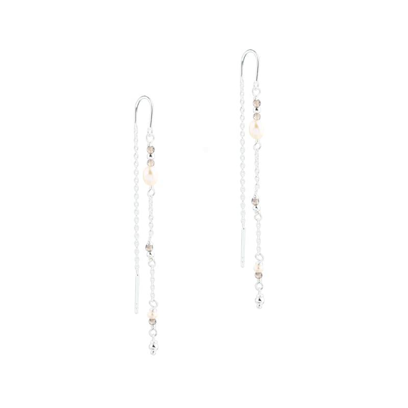 Coast Smokey Earthread Silver - Aqua Dulce Øreringe  - 5740013859138