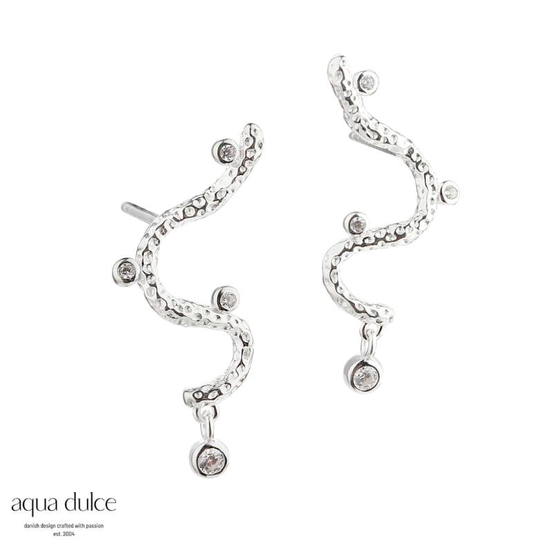 Barbara Snake Silver - Aqua Dulce Øreringe  - 5740013854256