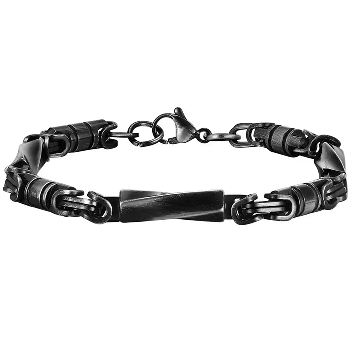 Mørkt Rustfri Stålarmbånd Adient - Armbånd