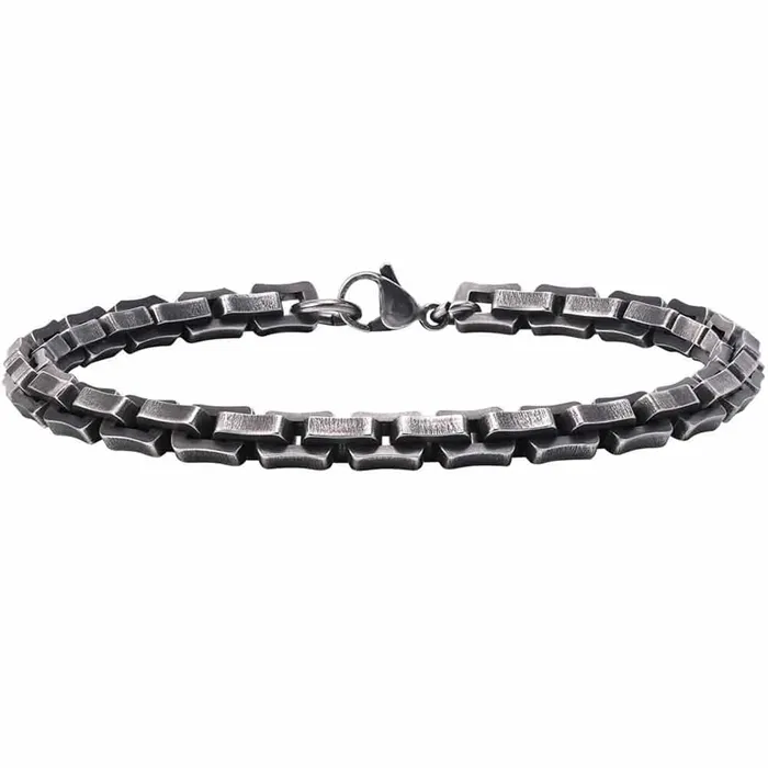 Taqua Stålarmbånd Vintage Oxyderet 19cm - Armbånd