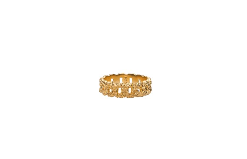 Guld Crunchy Curb Ring - Ix Studios Fingerringe  - 5714534005930