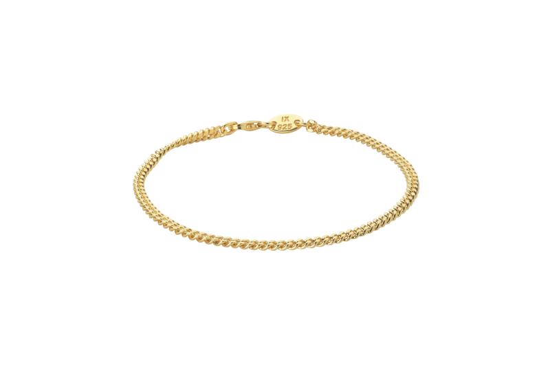 Guld Curb Medi Bracelet - Ix Studios Armbånd  - 5714534000676