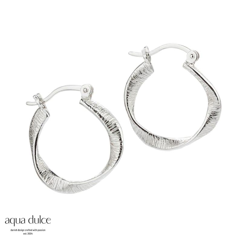 Twisted Lines Silver - Aqua Dulce Øreringe  - 5740013853099