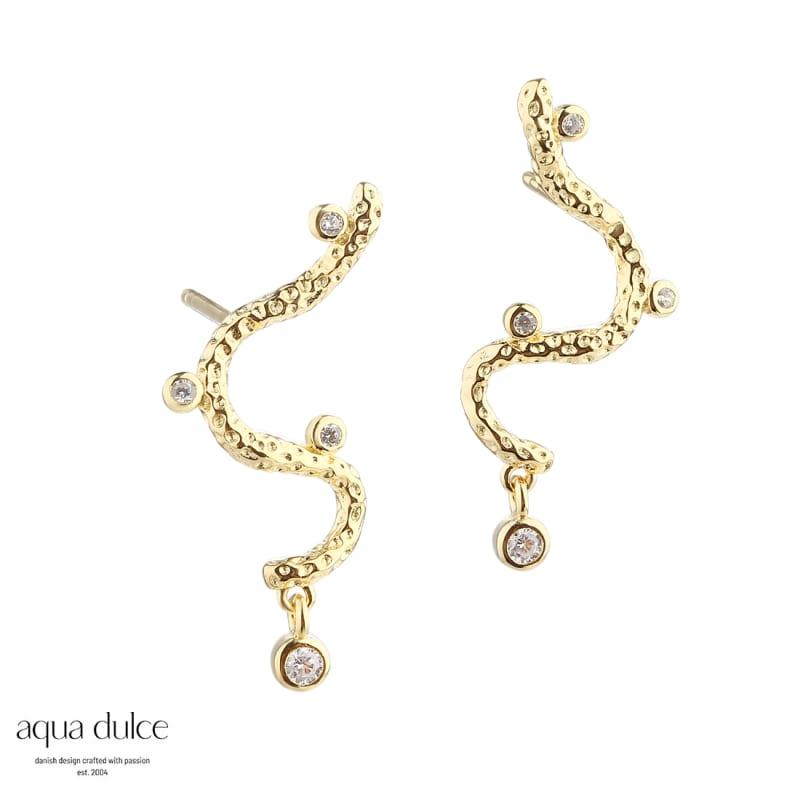 Barbara Snake Golden - Aqua Dulce Øreringe  - 5740013854263