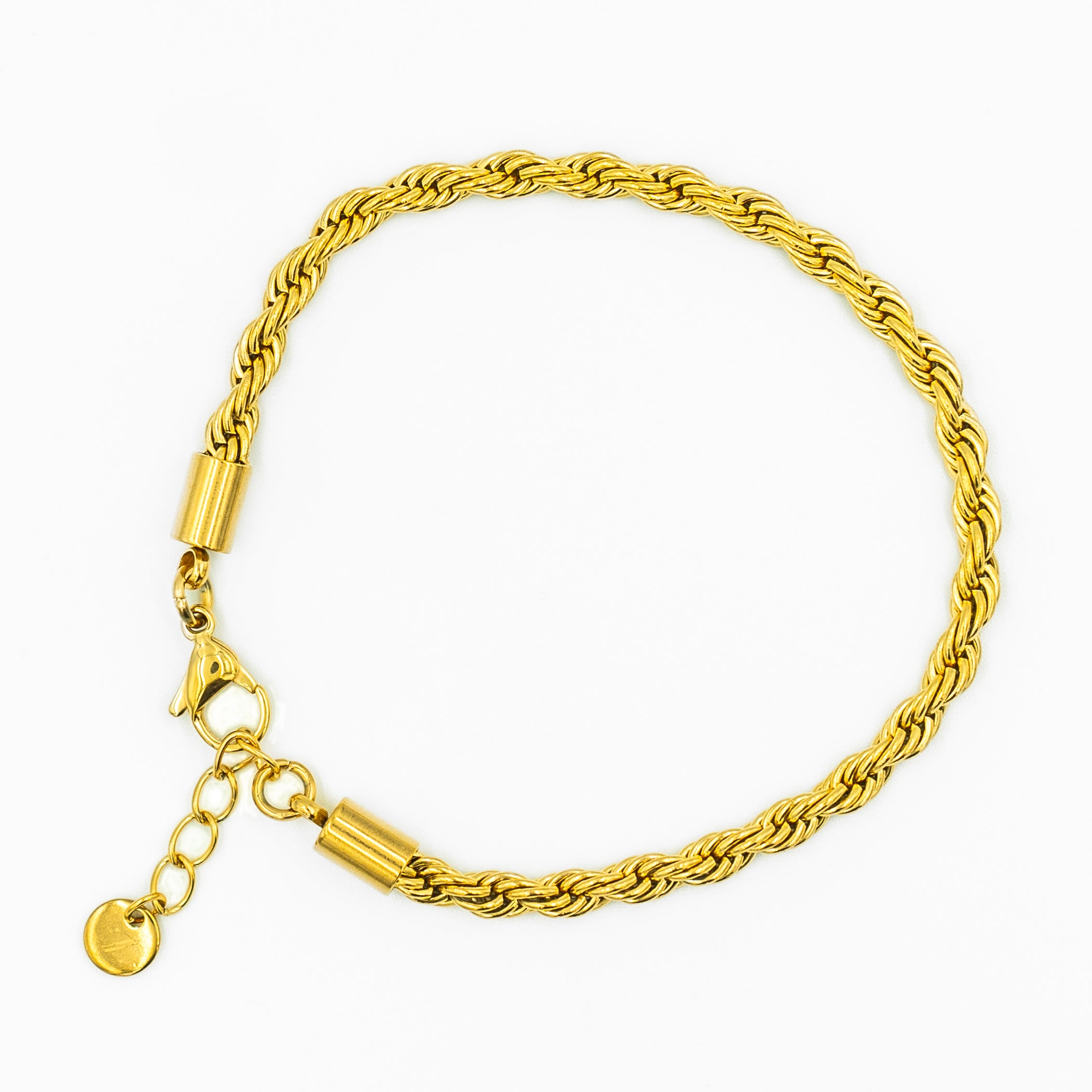 Guld Corda Rope Armbånd 4mm Belagt - Zarge Jewelry Armbånd