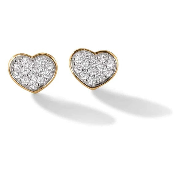 Blossom 8kt Hjerte øreringe Med Sten 09921269 - Blossom Øreringe  - 1233690162690