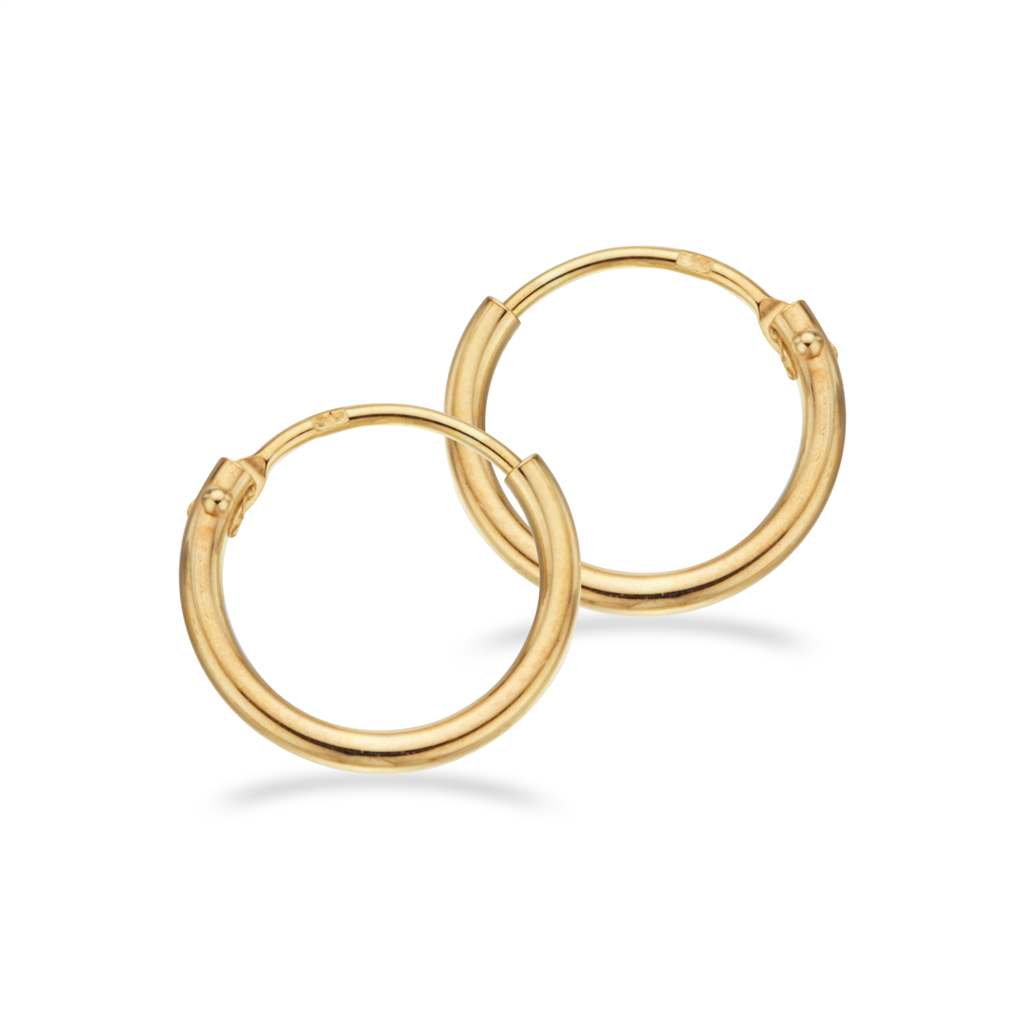 Scrouples Karat Guld Creoler 2x11mm 10113 - Scrouples Øreringe - 1233690106809