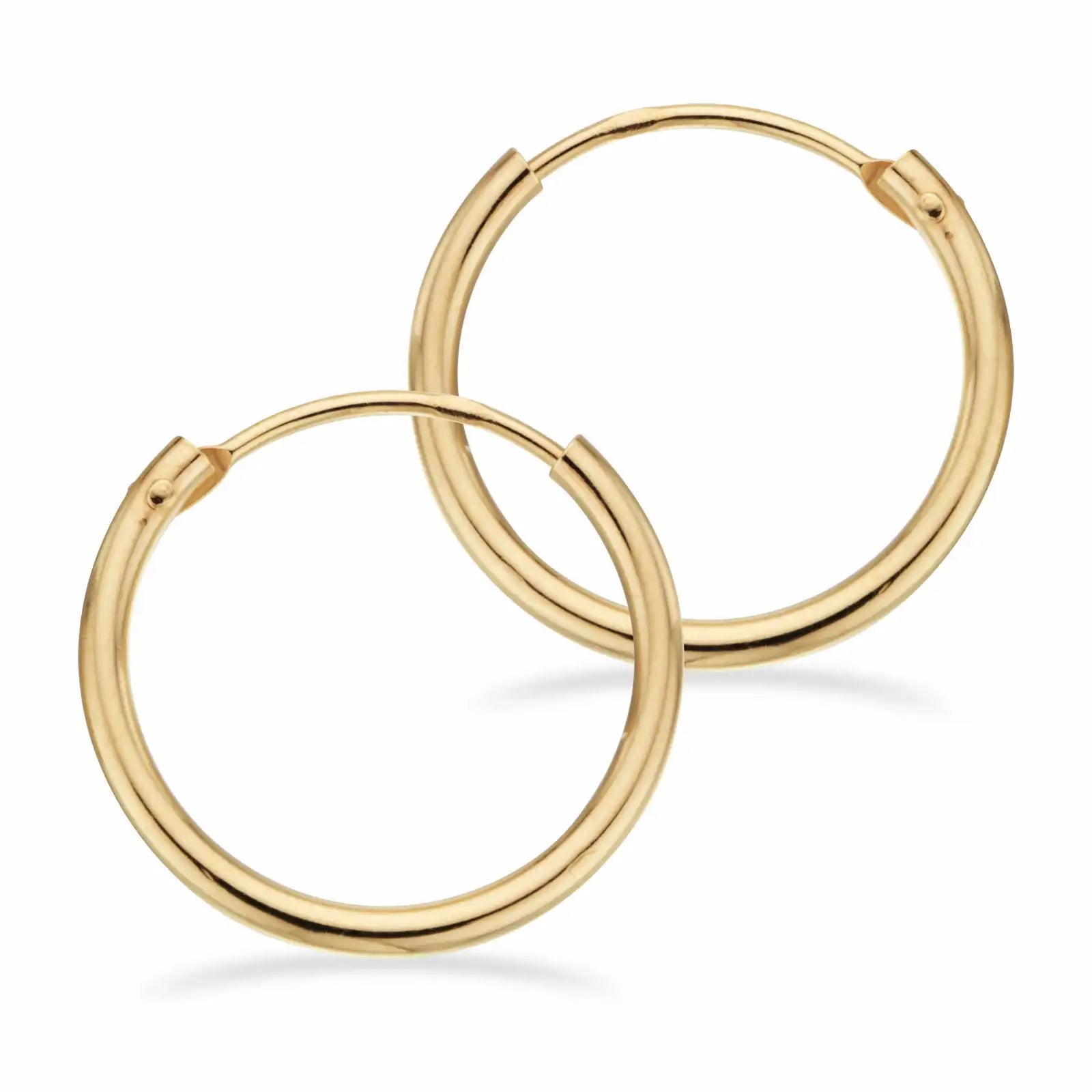 Scrouples Karat Guld Creoler 15mm 10133 - Scrouples Øreringe  - 1233690085159
