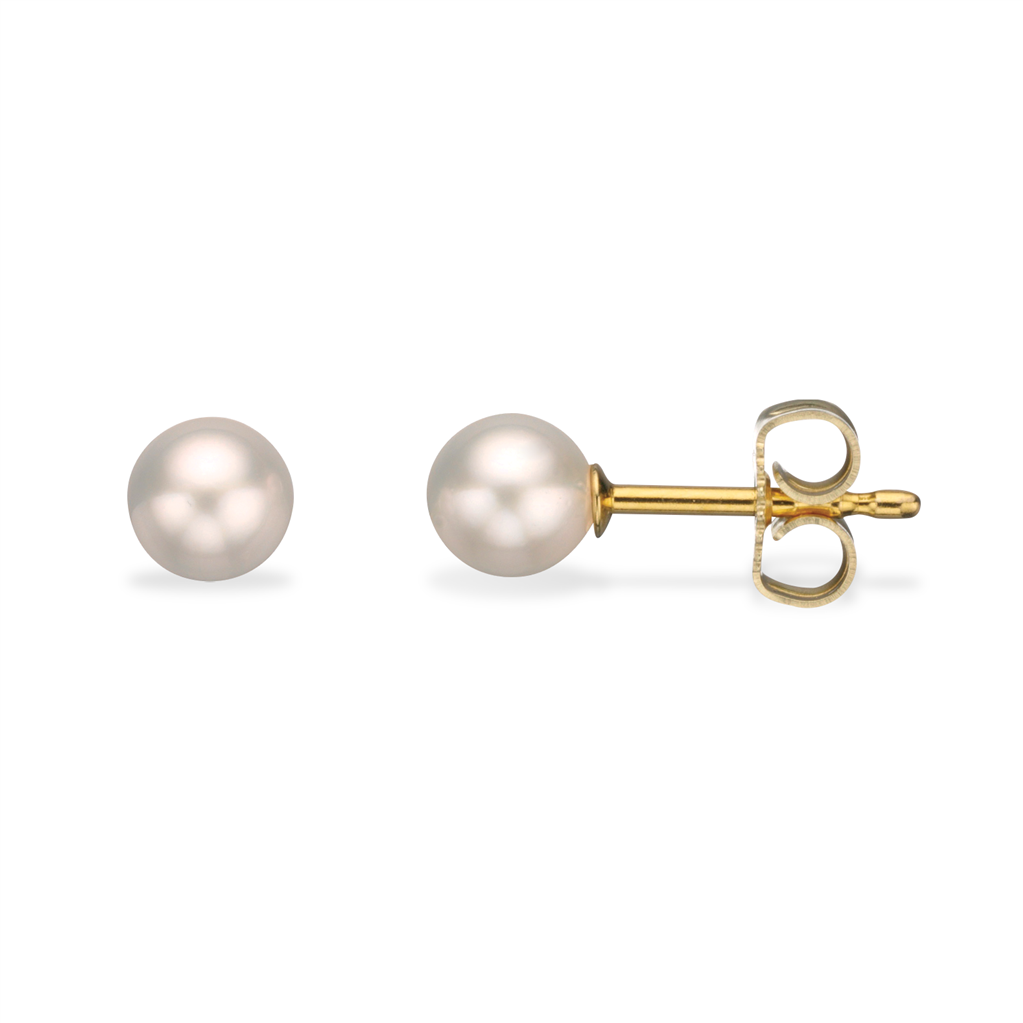 Scrouples Karat Guld Kulturperle øreringe 5mm 1023 - Scrouples Øreringe  - 1233690107158