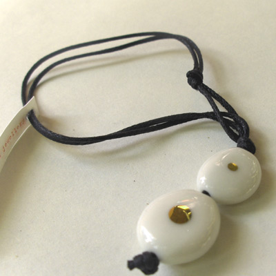 Hvid Armbånd Stone Guld Prik Anne Black - Armbånd