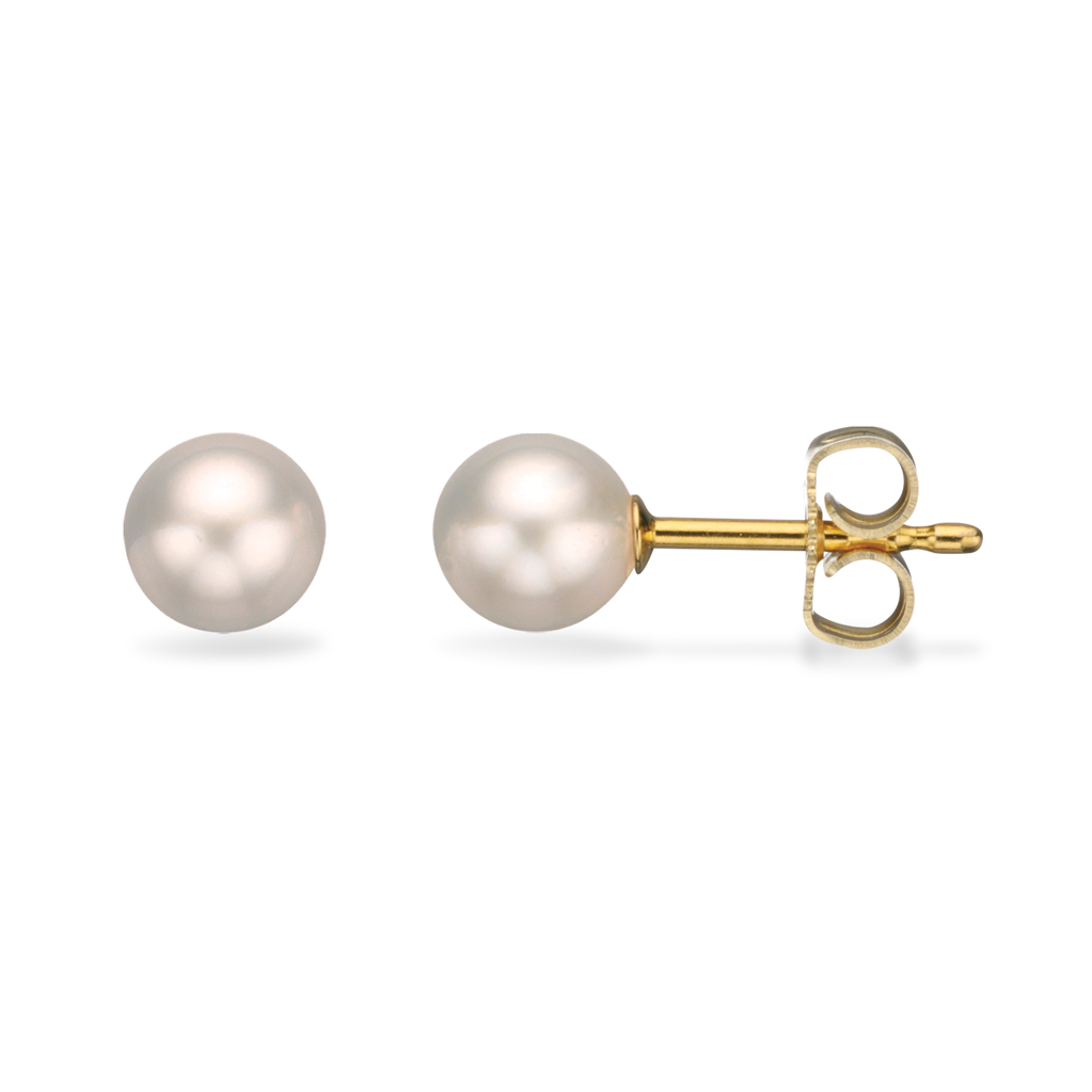 Scrouples Perle øreringe Karat Guld 6mm 1043 - Scrouples Øreringe  - 1233690090900