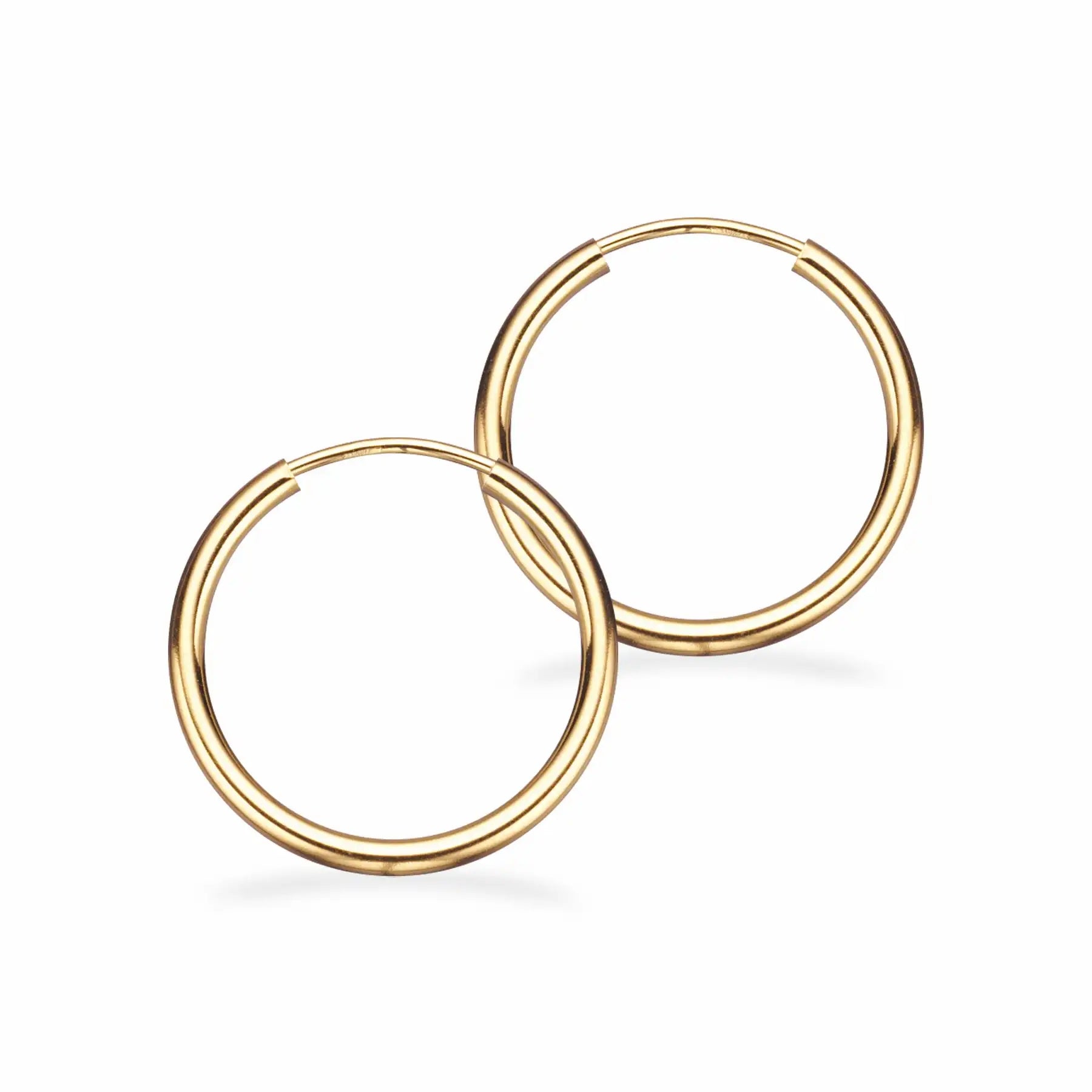 Scrouples Karats Guld Creoler 20mm 11203 - Scrouples Øreringe  - 1233690084916