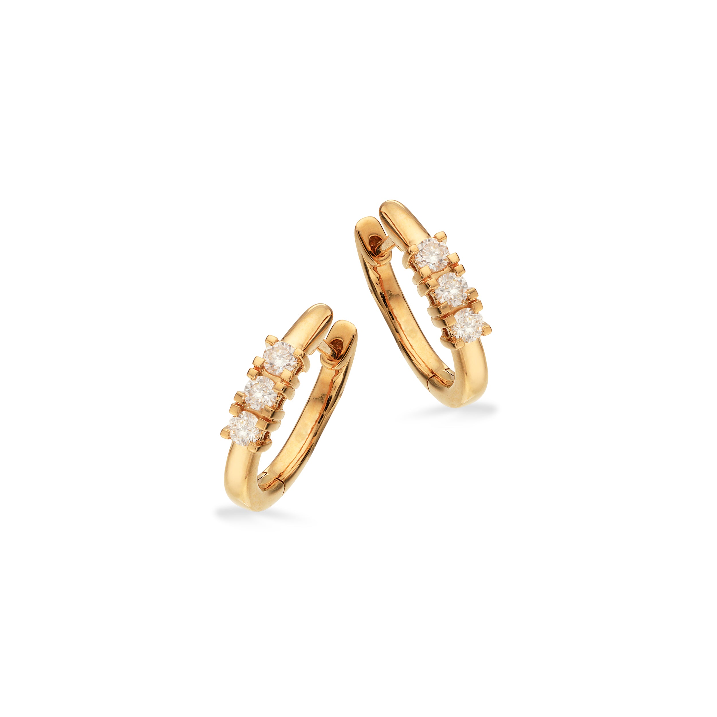 Scrouples Kleopatra Karat Guld Clip Creoler Med Diamanter 20ct 1145 - Scrouples Øreringe  - 1233690216386