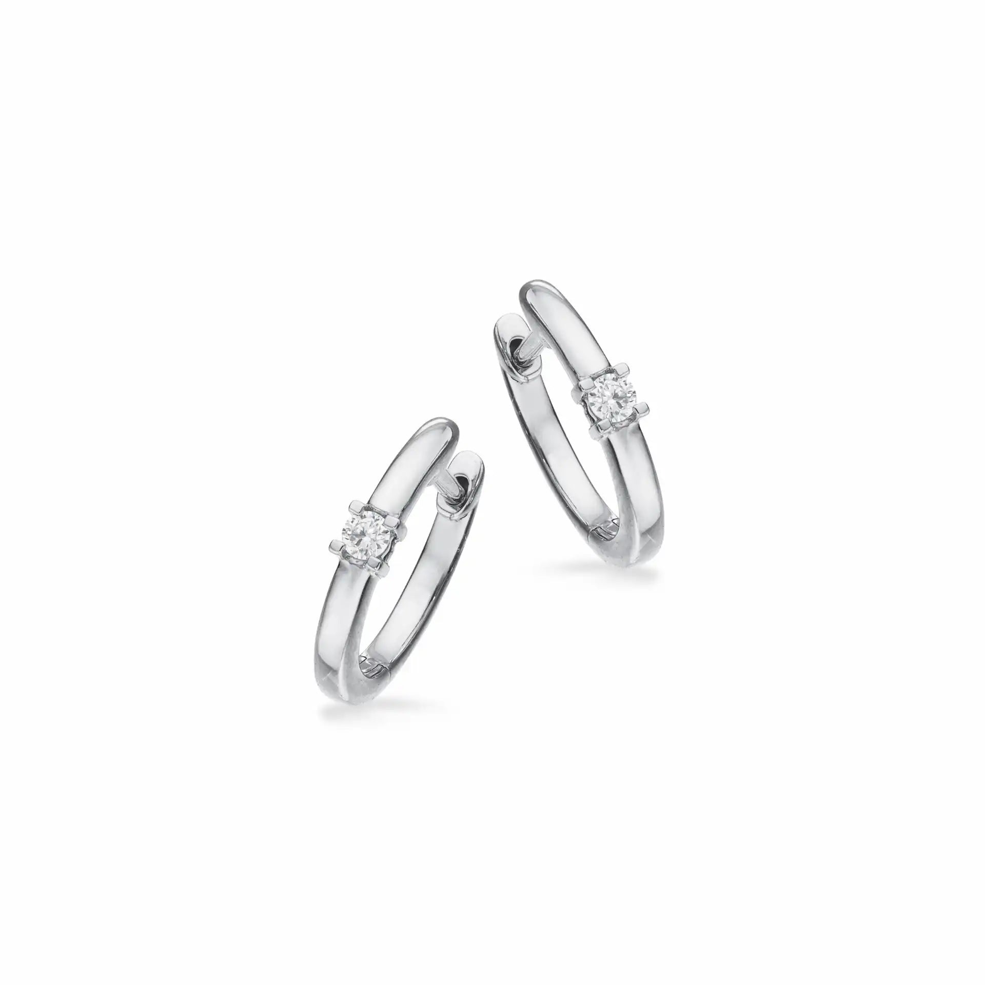 Hvid Scrouples Kleopatra Karat Guld Clip Creoler Med Diamanter 07ct 1146 - Scrouples Øreringe  - 1233690214733