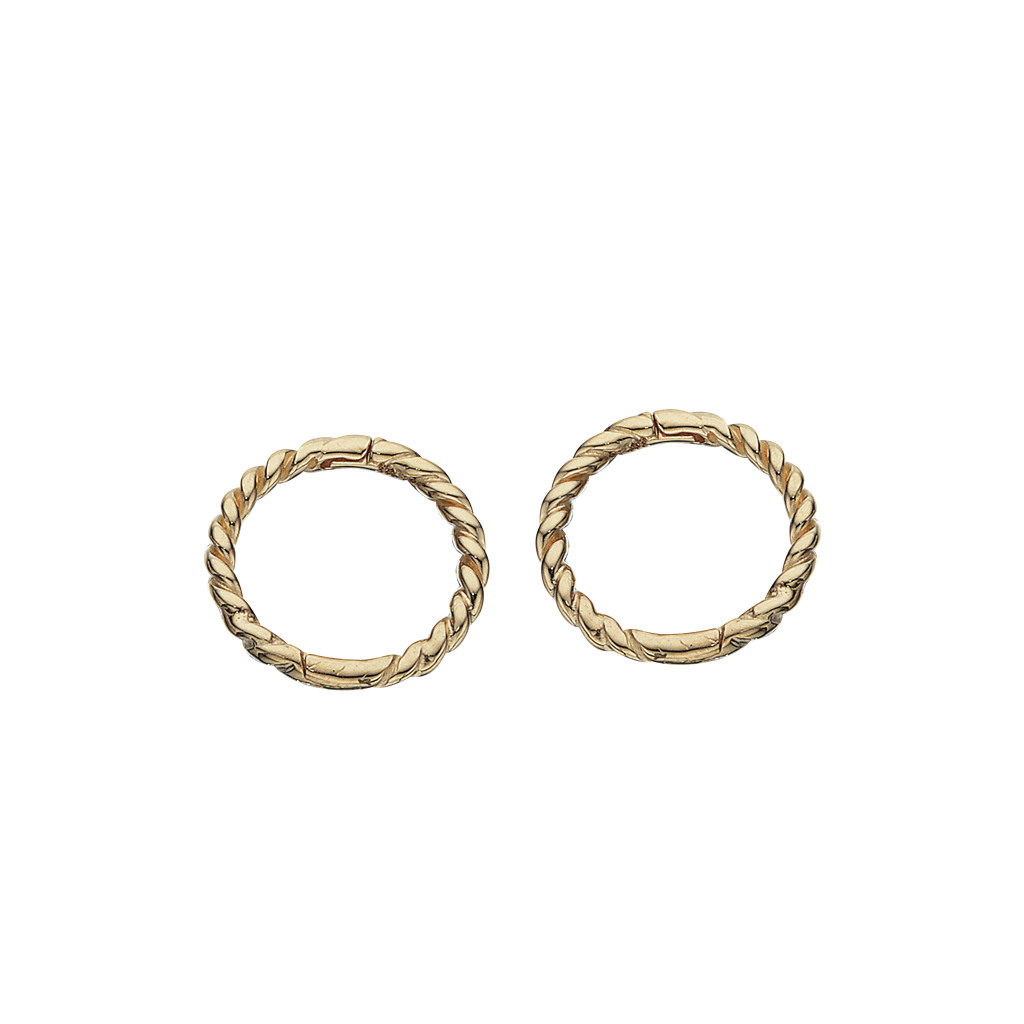 Scrouples Clip Creol Snoet Karat Guld 9mm 117583 - Scrouples Øreringe  - 1233690157740