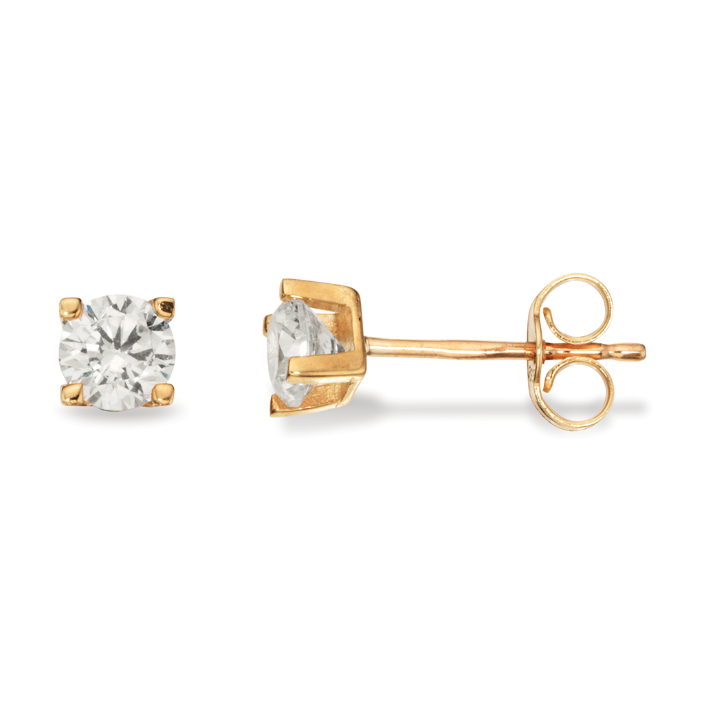 Scrouples Karat Guld øreringe Med Sten 4mm 118173 - Scrouples Øreringe  - 1233690090931